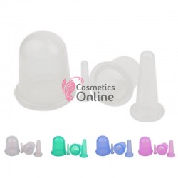 Ventuze de masaj anticelulitic si facial VMA000, 4 bucati Alb Transparent